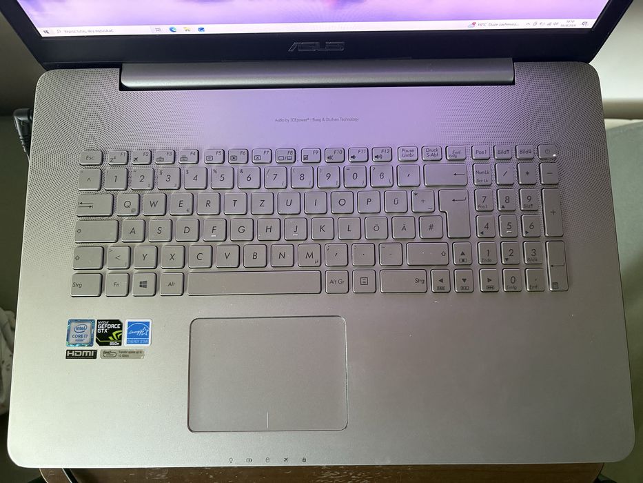 ASUS N752V 17,3" | i7 | GTX 950M 4GB | 8GB RAM | 2x SSD | Kompletny