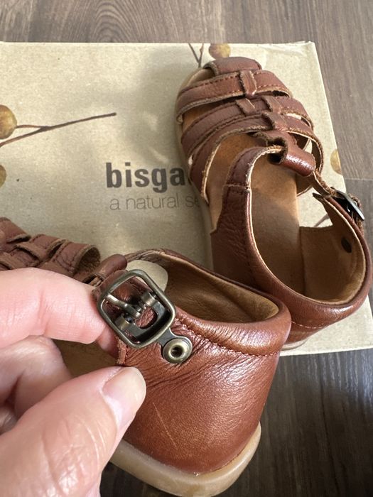 Sandałki skórzane Bisgaard brązowe