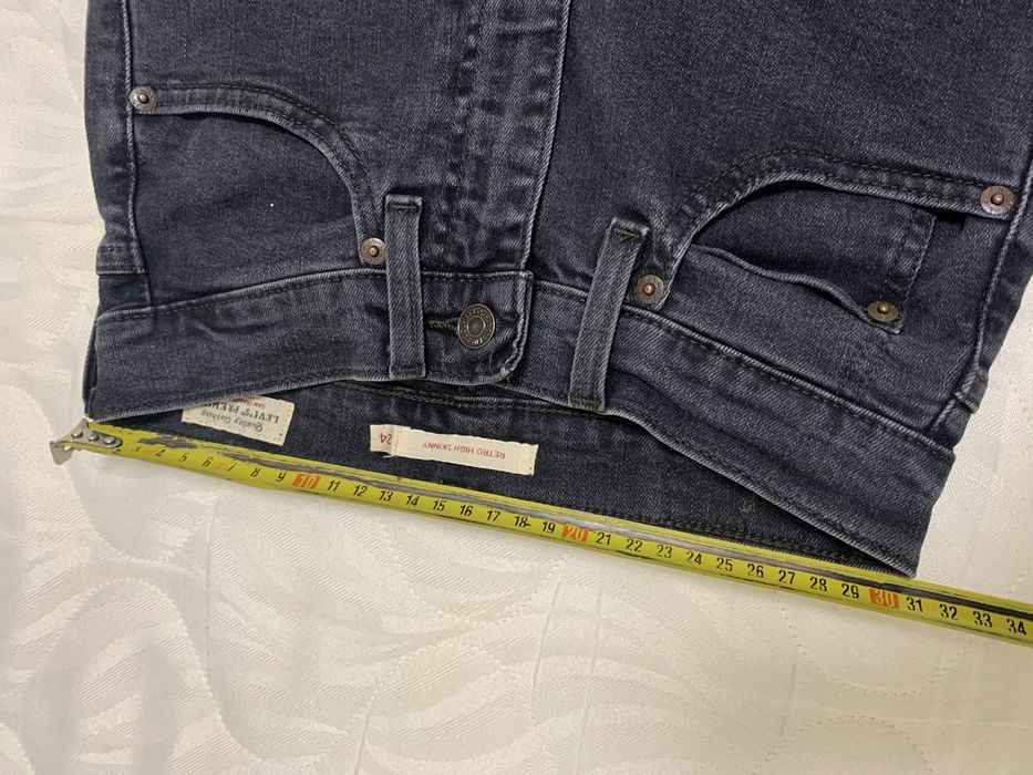Джинси левіс levis premium 24р хс темно-сірі стрейч