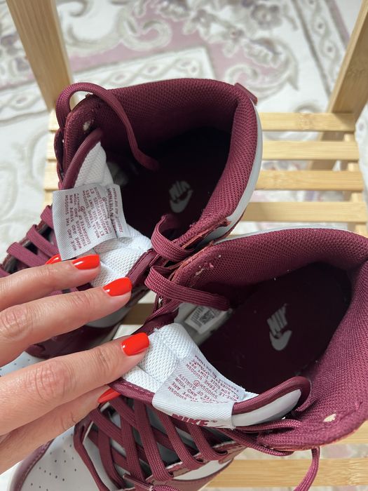 Хайтопи кросівки Nike Dunk High Dark Beetroot Red/Grey