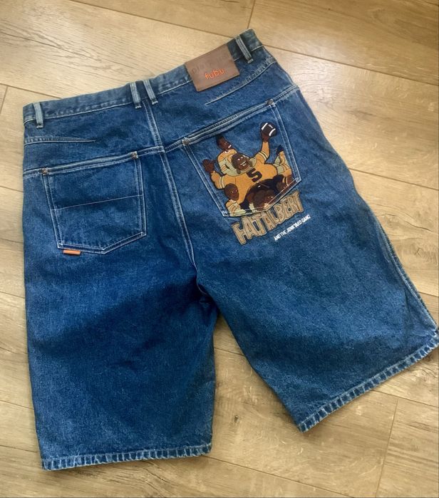 Шорты джинсовые винтаж FUBU Platinum Fatalbert Baggy Short.w40