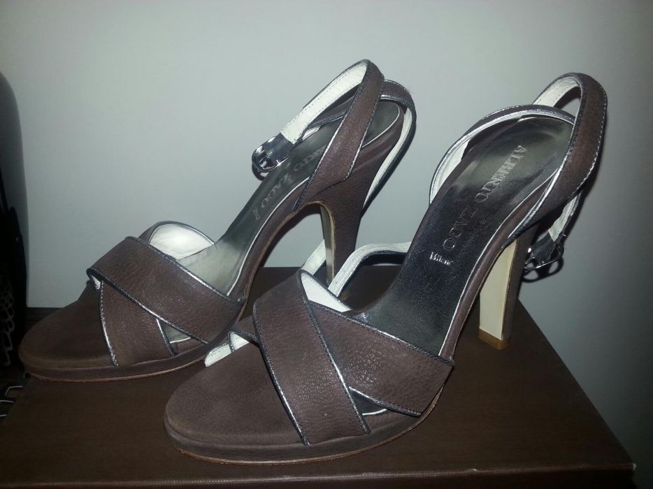 Sandały Alberto Zago, nowe rozmiar 39, ładny braz