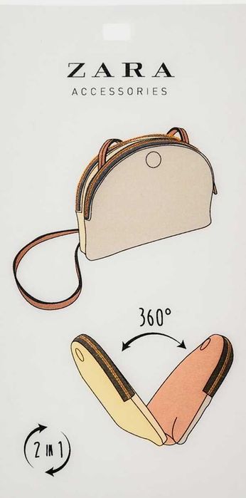 ZARA nOWA wielobarwna torba torebka listonoszka 2W1
