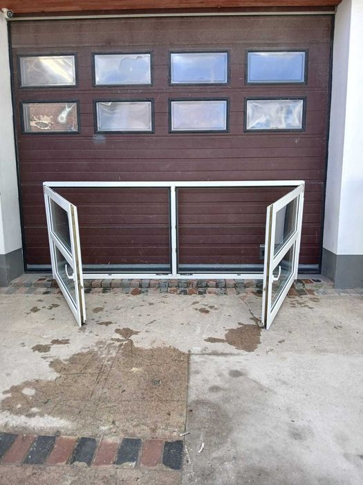 Okno dwuskrzydłowe 278x110 okna duże dzielone DOWÓZ CAŁY KRAJ