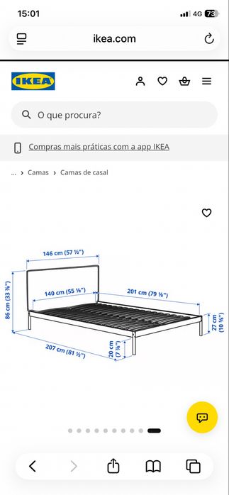 Cama casal beige vendida com colchâo