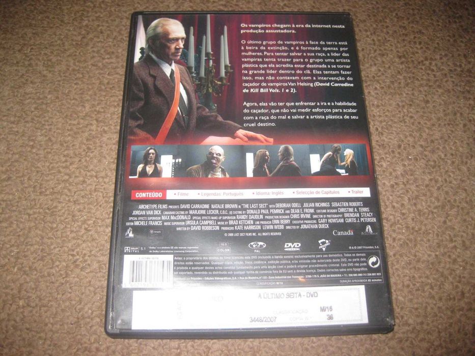 DVD "A Última Seita" com David Carradine/Raro!