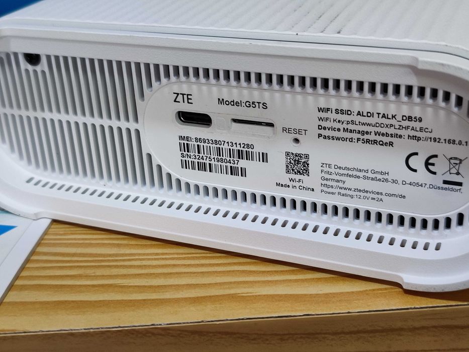 5G ZTE G5TS Router 4x RJ45 2x ts9 SIM Roteador