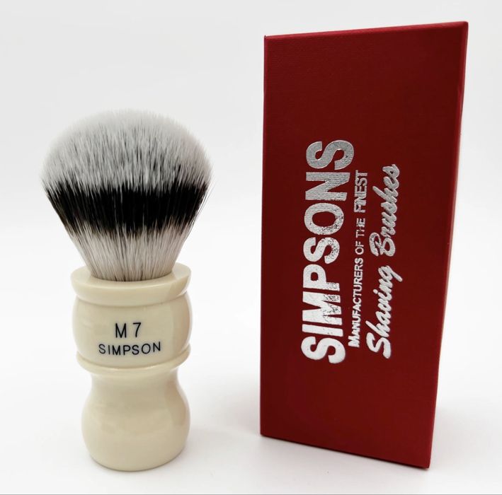 Помазок для гоління Simpson M7 Sovereign Grade Synthetic Fibre faux Ivory