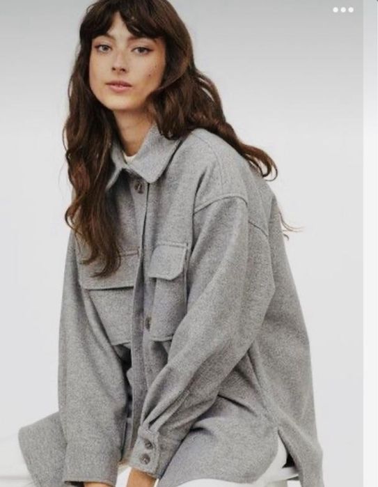 Рубашка куртка сорочка полу пальто  h&m H&M
