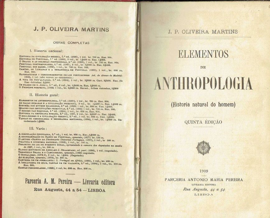 7837

Elementos de anthropologia - 1909
Oliveira Martins