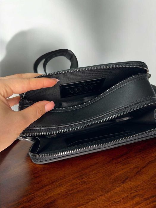 Мужская сумка Coach, кожаная сумка Коуч, оплата на почте