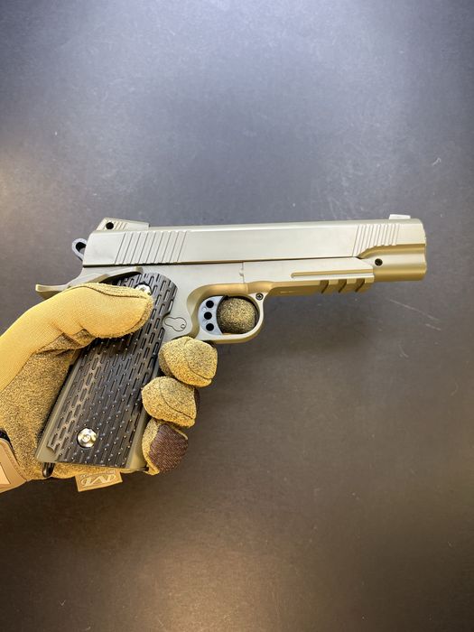 Металевий пістолет Kimber Warrior - модель V13 tan (іграшка)