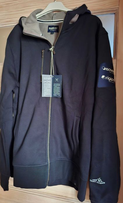 Bluza z kapturem L, męska James Harvest granatowa