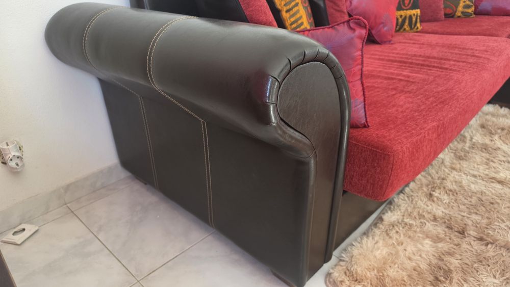 Sofa de cabedal fa