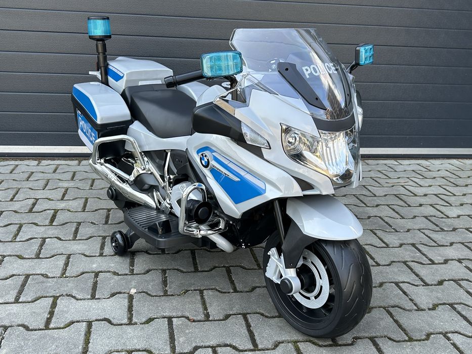 Duży Motor na akumulator BMW Policja 124cm 2 SILNIKI