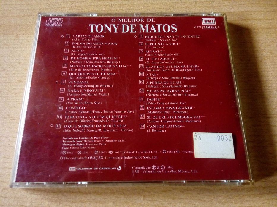 TONY DE MATOS - O Melhor De Tony De Matos
