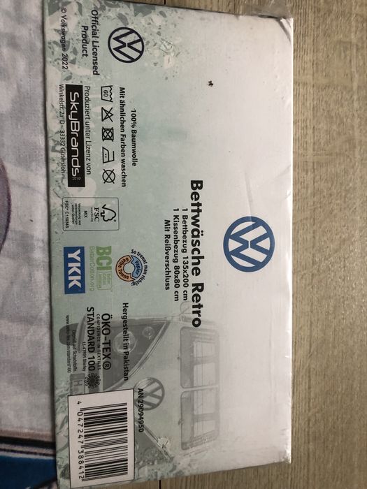 Pościel Volkswagen 135x200 i 80x80 NOWA
