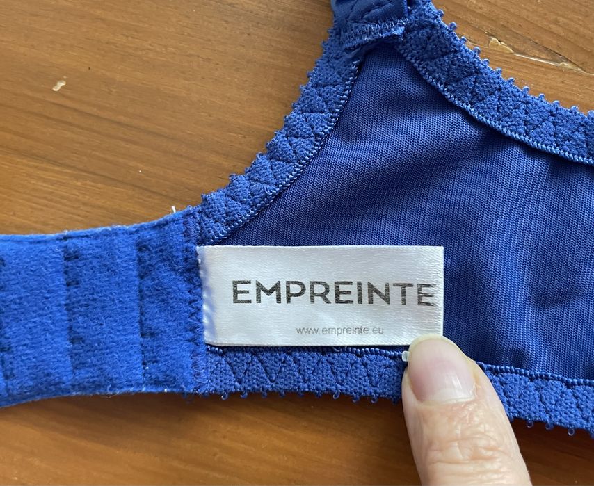 Empriente Stella 75D luksusowy koronkowy buduarowy kobaltowy chabrowy