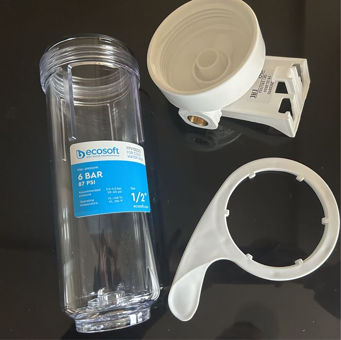 Колби фільтру очищ.води Ecosoft 1/2", 3/4" (прозорі), змінні картриджі