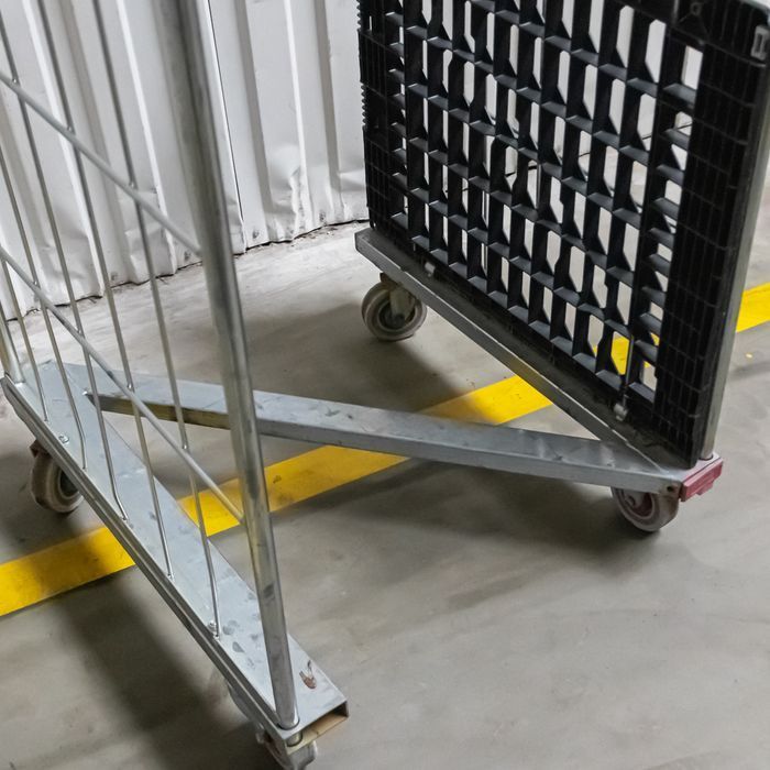 Rollkontener (rollcage, rollbox) wózek siatkowy transportowy czarny