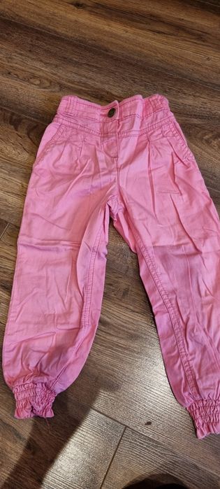 Spodnie 92 98 pumpy alladynki różowe ściągacze