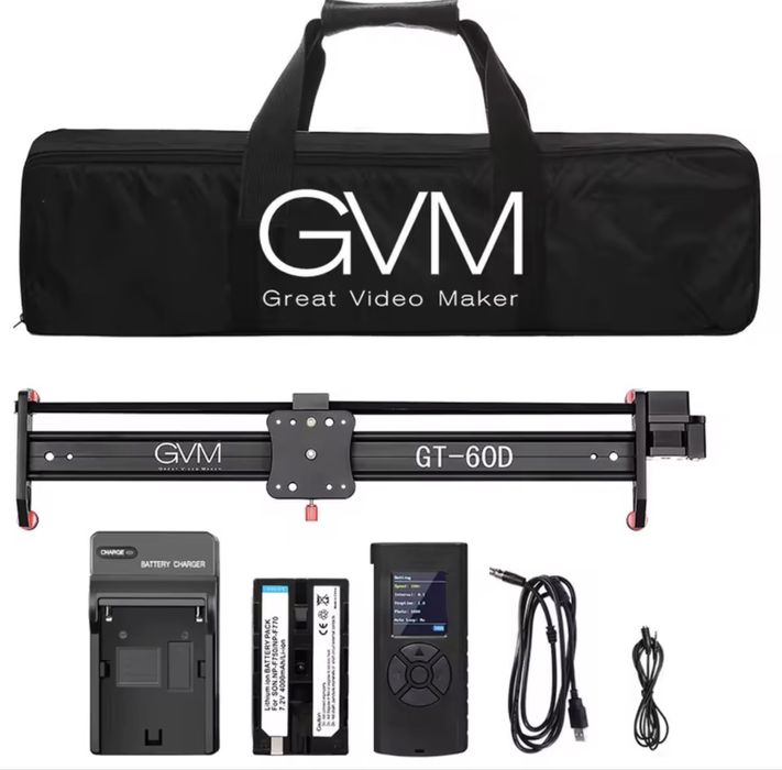 Slider do kamer GVM GT-60D z napędem elektrycznym