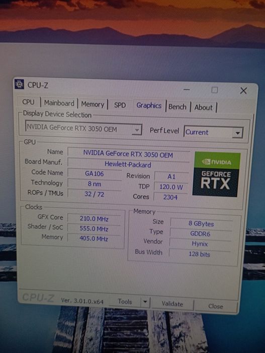 Rtx 3050 8GB zotac compact