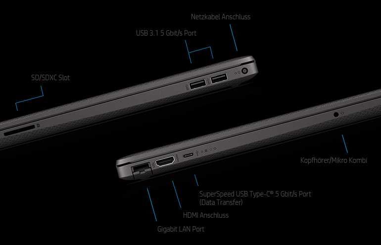 HP AMD Ryzen™ 5 5500U, 8 GB RAM,SSD 255 GB/Windows 11 PRO