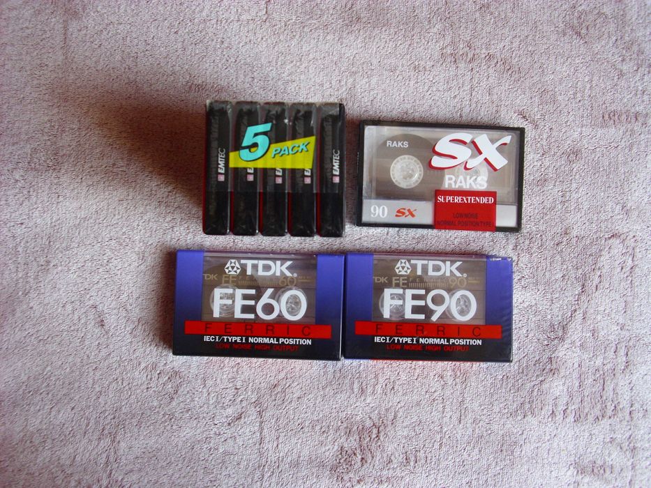 Kasety magnetofonowe - czyste - TDK, Emtec, Raks