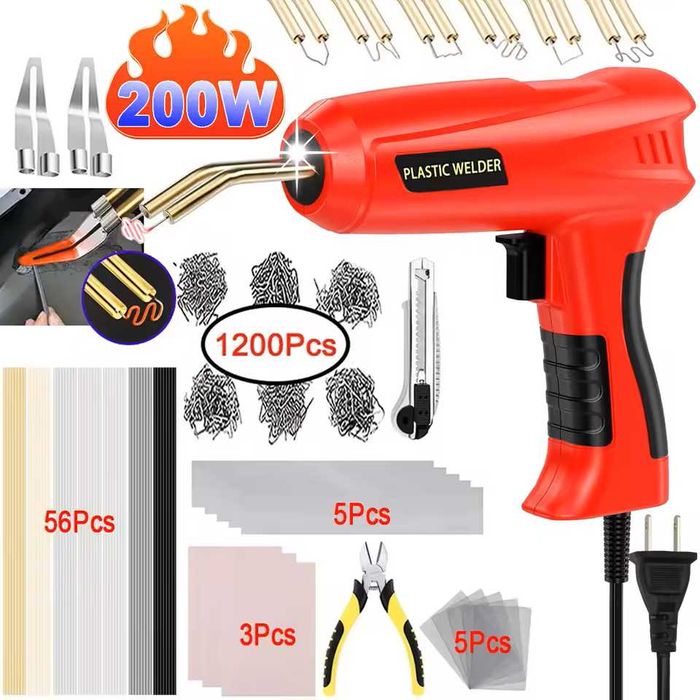 Аппарат для зварювання пластику Hot Stapler 200W + комплект скоб 2в1