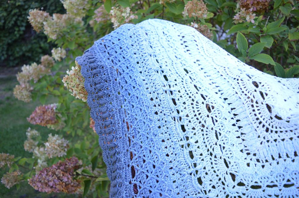 Chusta szydełkowa rękodzieło handmade - gratis pudełko z okienkiem