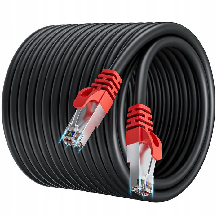 Kabel sieciowy Ethernet, LAN 50m Cat 7 10 Gb/s RJ45