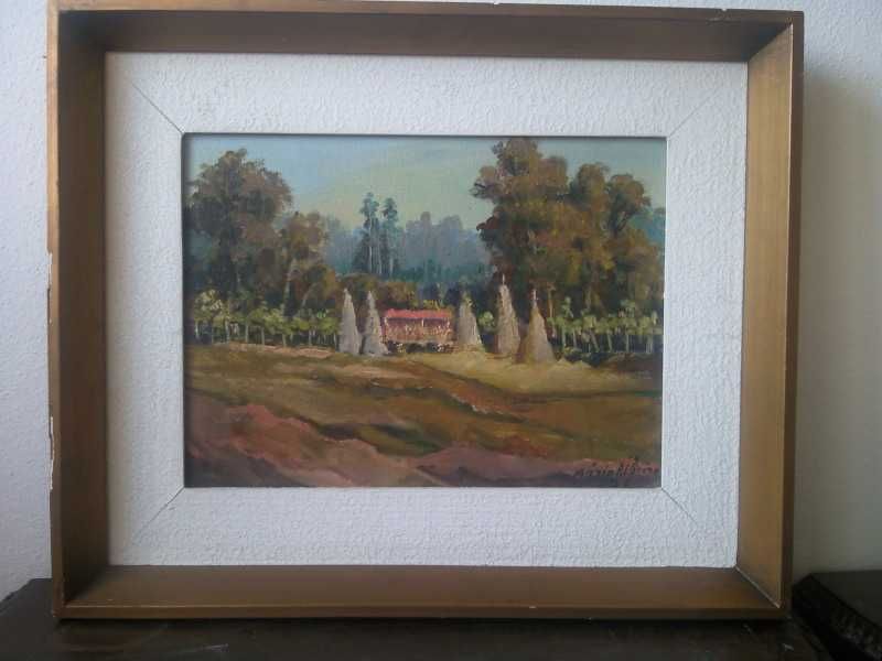 quadros a óleo de pintor reconhecido assinados e datados.