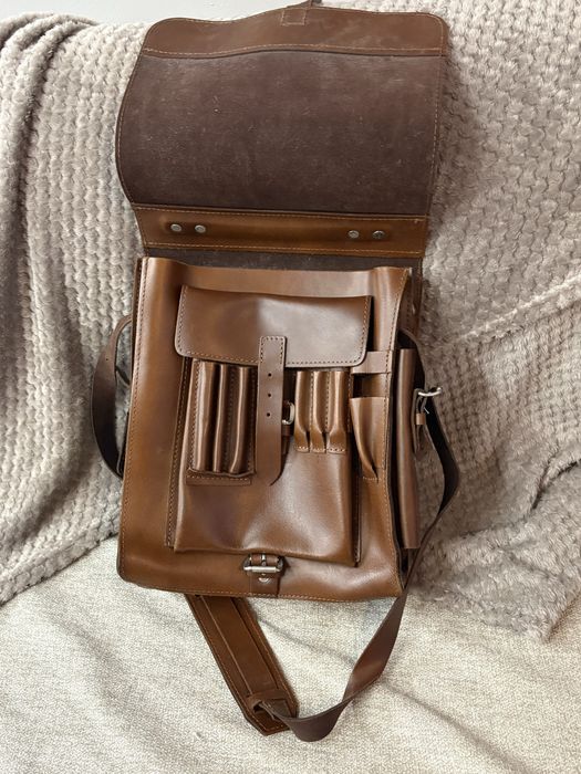 Skórzana torba listonoszka