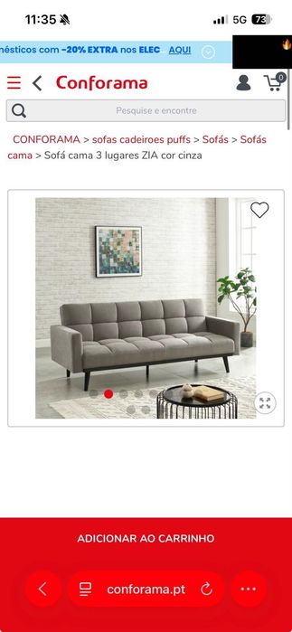 Sofá cama 3 lugares