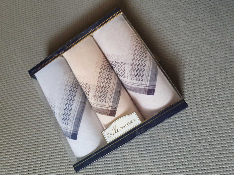 Zestaw męskich chusteczek do nosa