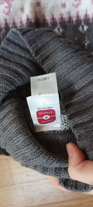 Zimowy świąteczny sweterek sweter tunika dziecięca dziewczęca C&A 146/