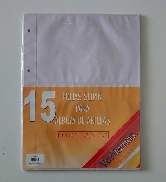 Folhas de arquivo para postais, fotos, etc.