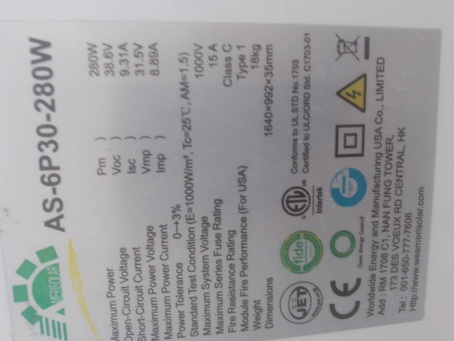 Продам сонячні панелі бу та нові