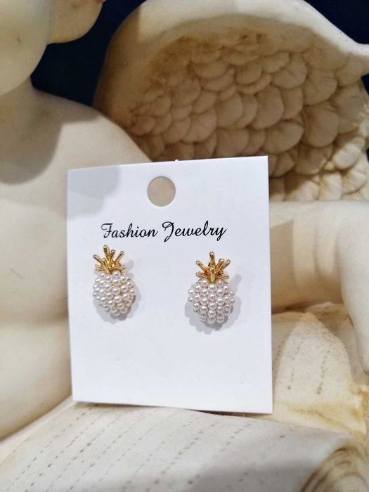 Kolczyki - perłowe ananasy