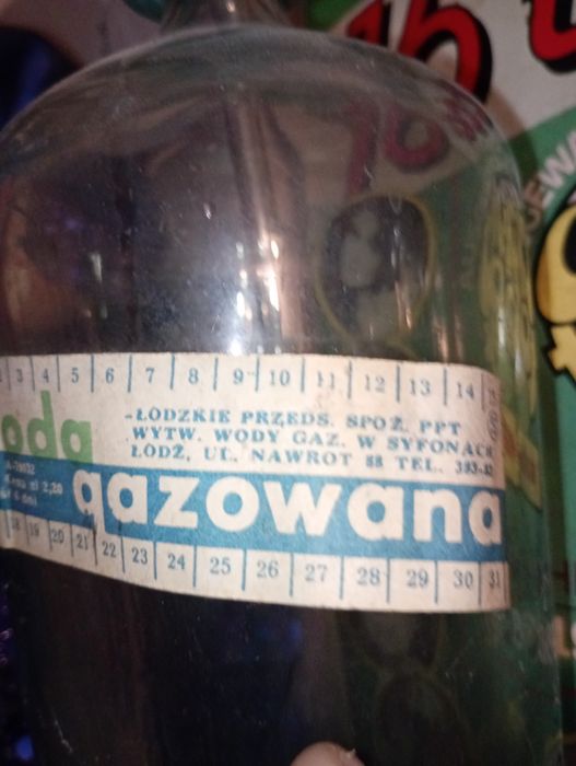 Butelka do wody gazowanej z PRL-u