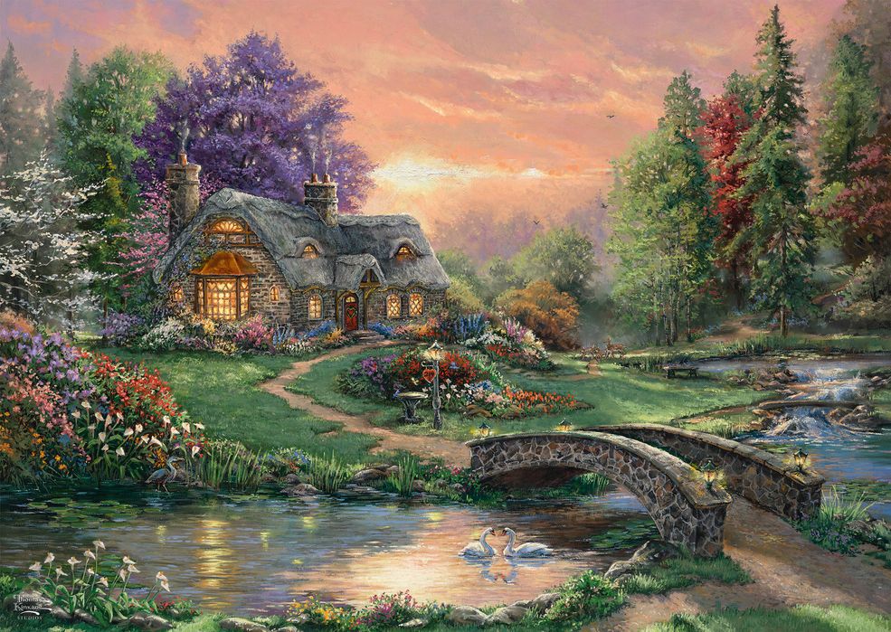 Puzzle 1000 Pq T. Kinkade Romantyczny Weekend 111100 Schmidt