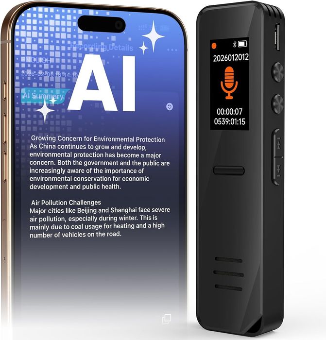Mini Gravador de Voz Profissional IA NEWYES - 64GB - NOVO
