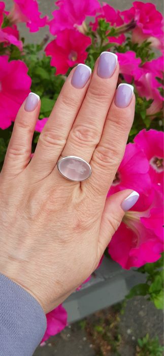 Срібний комплект з рожевим кварцем!