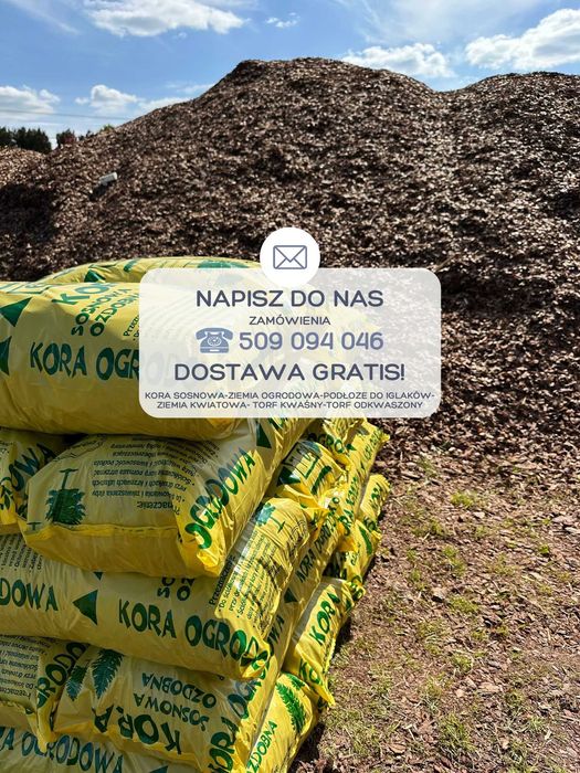 Kora Sosnowa Ziemia Torf Nawóz Dostawa gratis Wyszków okolice !