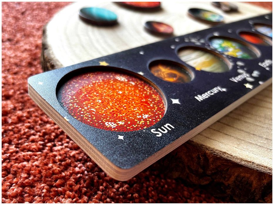 Planetas em Madeira - Montessori