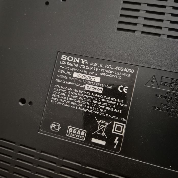 Telewizor TV Sony Bravia KDL-40S4000 40" pilot