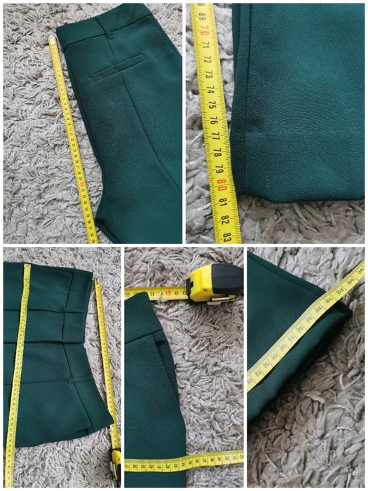 Ciemnozielone spodnie garniturowe Next UK 12L Eur 40 zielone