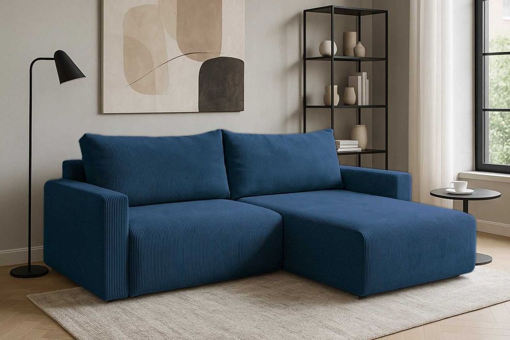 Narożnik Bergamo. Rogówka. Sprężyny bonell, pojemnik, automat, sztruks