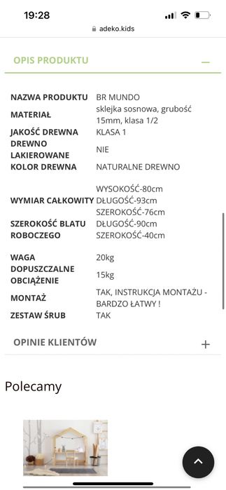 Adeko biurko mindo plus krzeselko